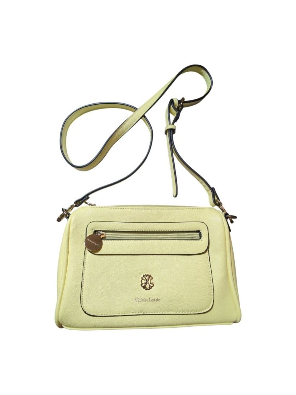 Christian Lacroix Yellow Crossbody Bag Purse Lemon Ice